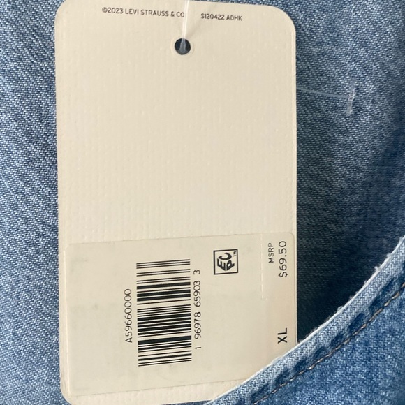 Levi’s blue Jean long sleeve top size-XL - Picture 6 of 7